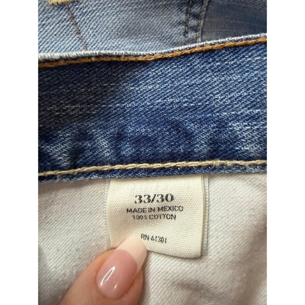 Polo Ralph Lauren Mens Straight Leg Light Wash Denim Jeans 33x30 Distressed - Picture 5 of 5
